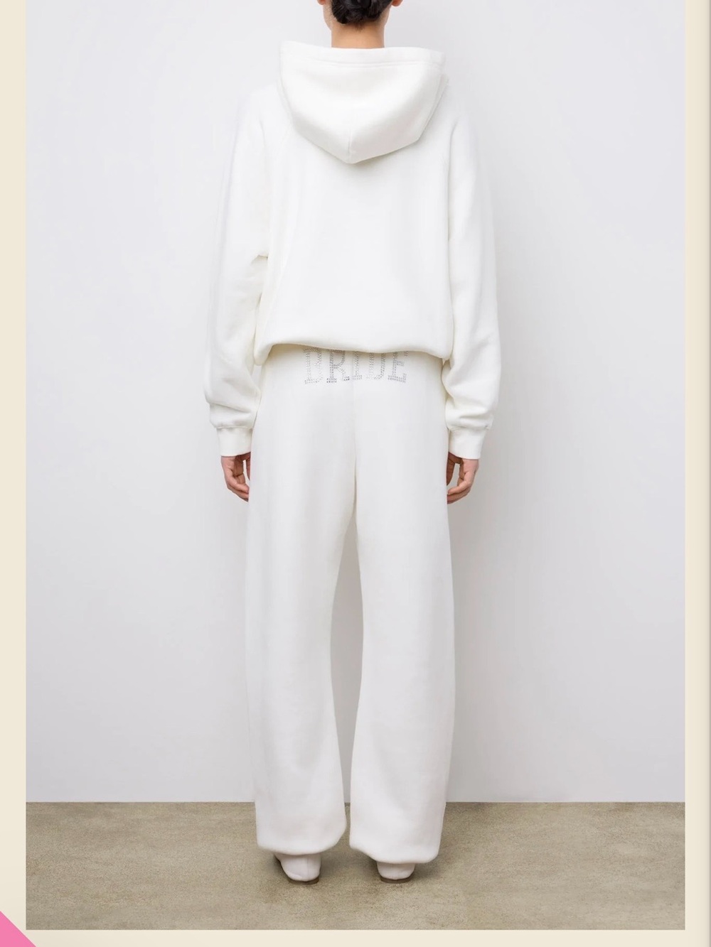White Crystal-Embellished 'BRIDE' Hoodie - Picture 2 of 2